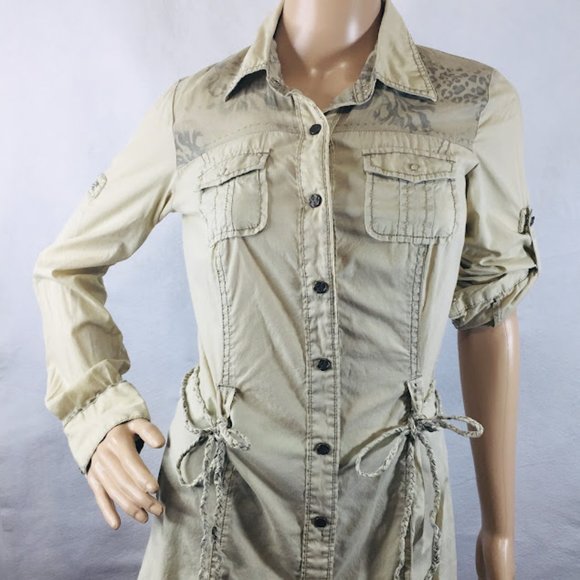 Guess Jeans Dress Snap Button Down Front - Picture 1 of 11
